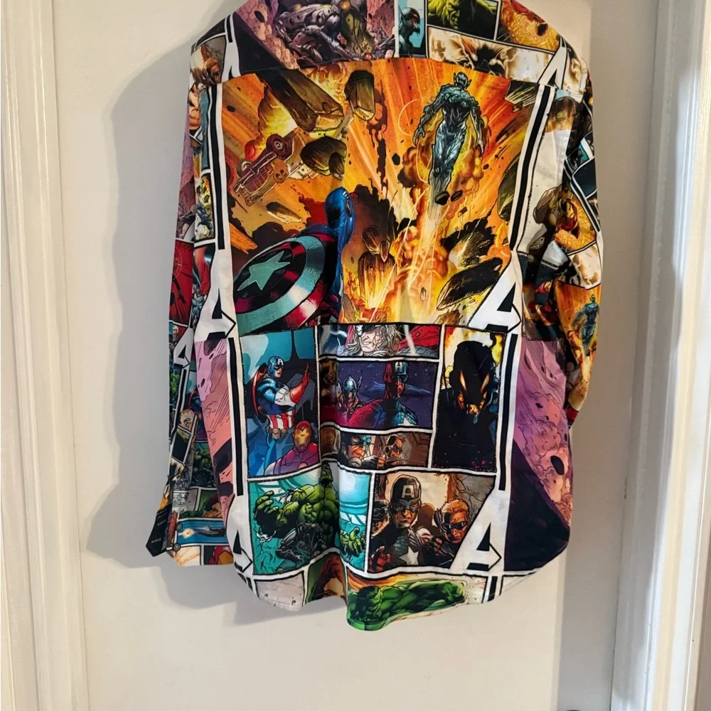 Robert Graham Multicolor Comic Print Shirt - Picture 2 of 11